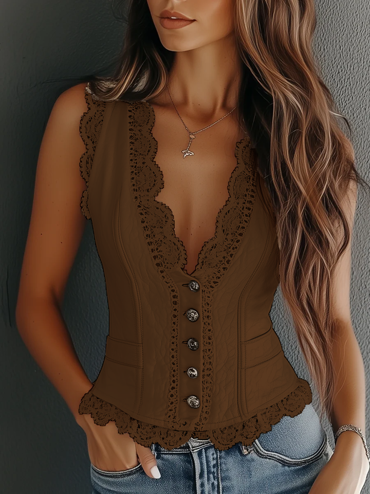 Barbara | Vintage Lace Top