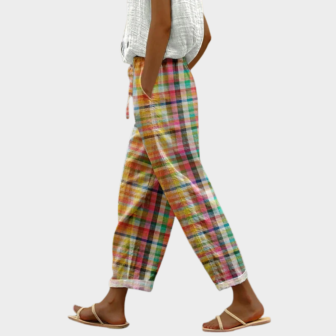 MIRA | COMFORTABLE CHECKERED PANTS