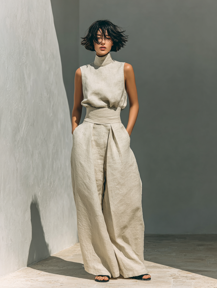 Noelle™ | Sleeveless Wide-Leg Two-Piece Set