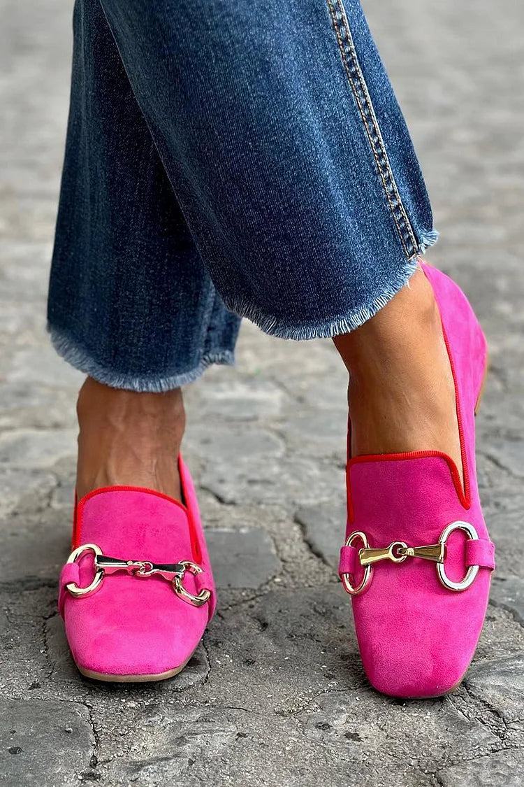 Bianca | Neon Loafer With Gold Accent
