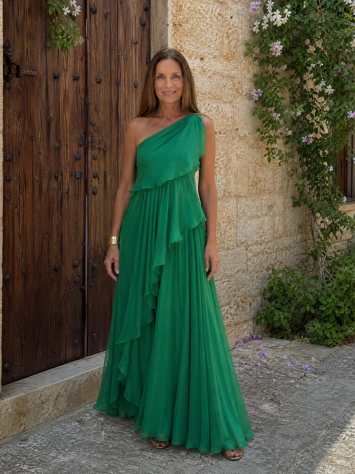 Adriana | Ruffled Maxi Dress – Graceful Style for Special Moments