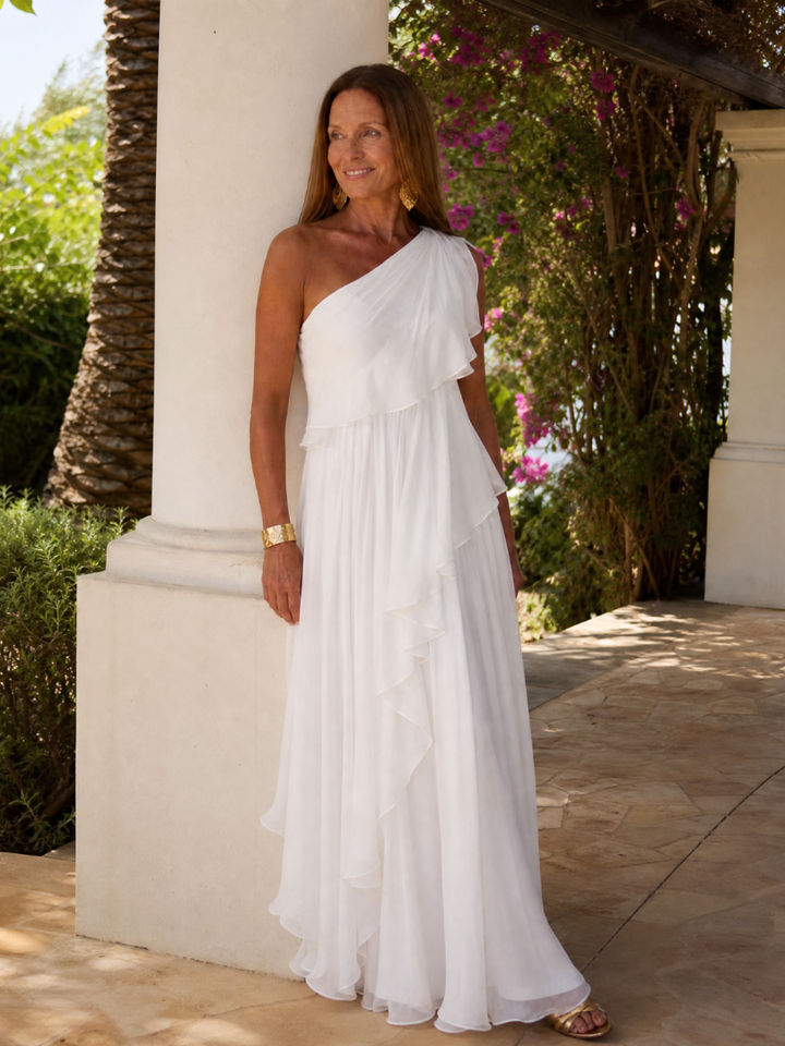 Adriana | Ruffled Maxi Dress – Graceful Style for Special Moments