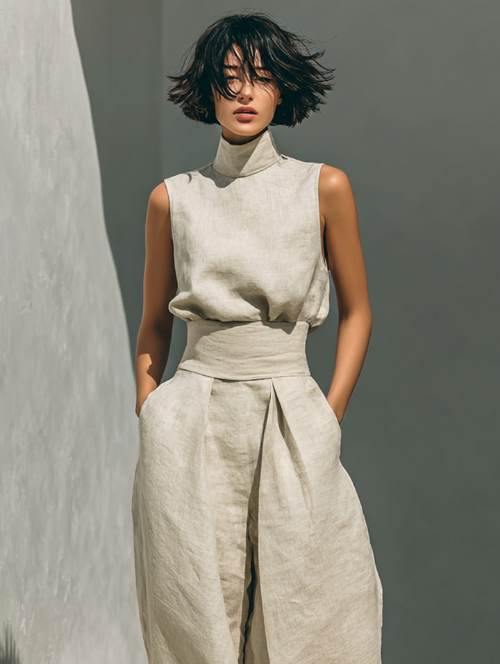 Noelle™ | Sleeveless Wide-Leg Two-Piece Set