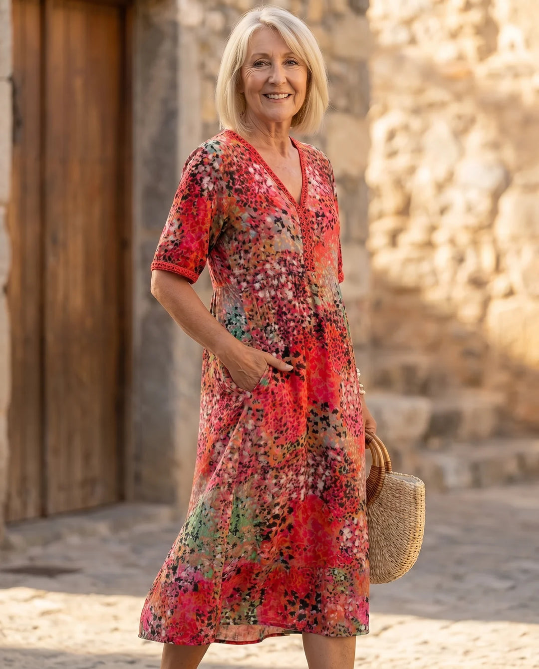 SUSAN | FLATTERING MIDI DRESS WITH ELEGANT TUMMY COVERAGE