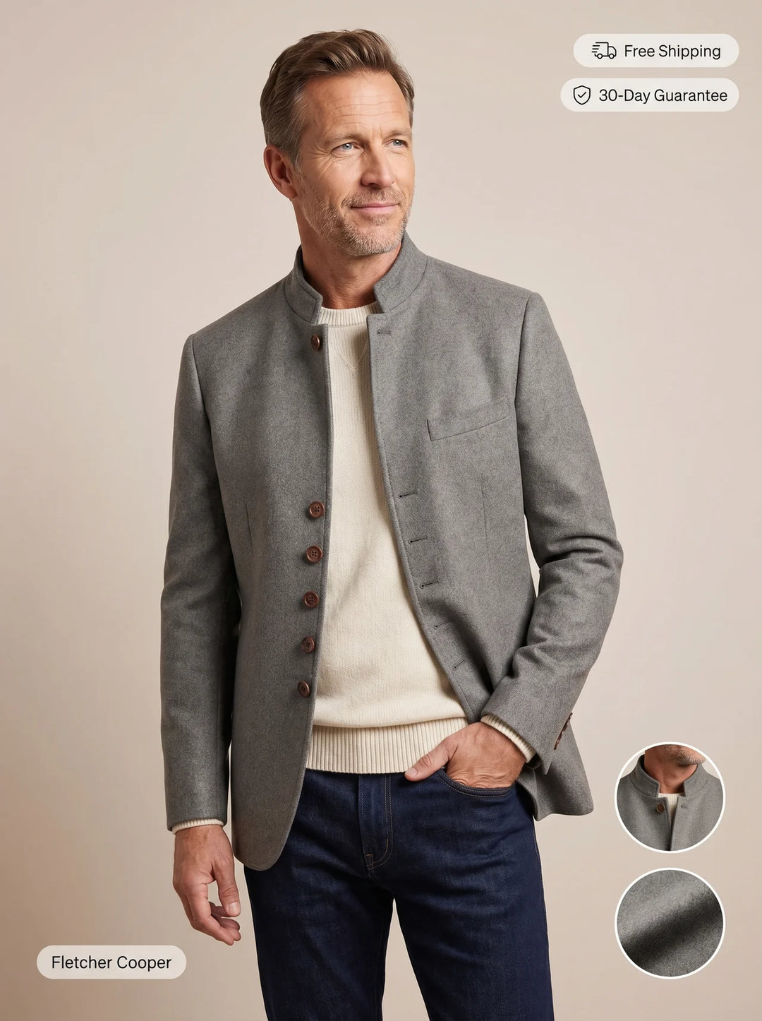Calder | Stand-Collar Jacket