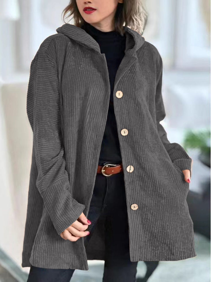 Frost Edit | Cozy Corduroy Hooded Jacket
