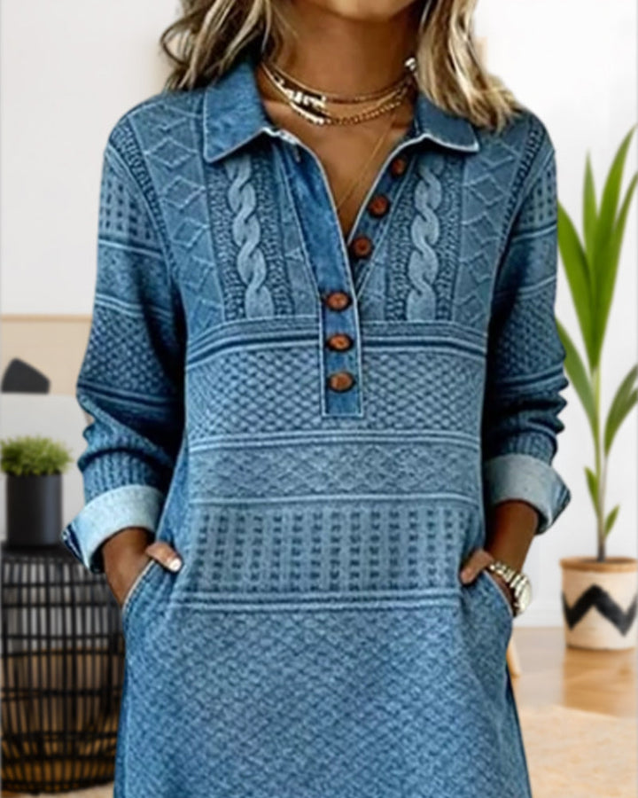 Madeleine | Half Button Flip Dress