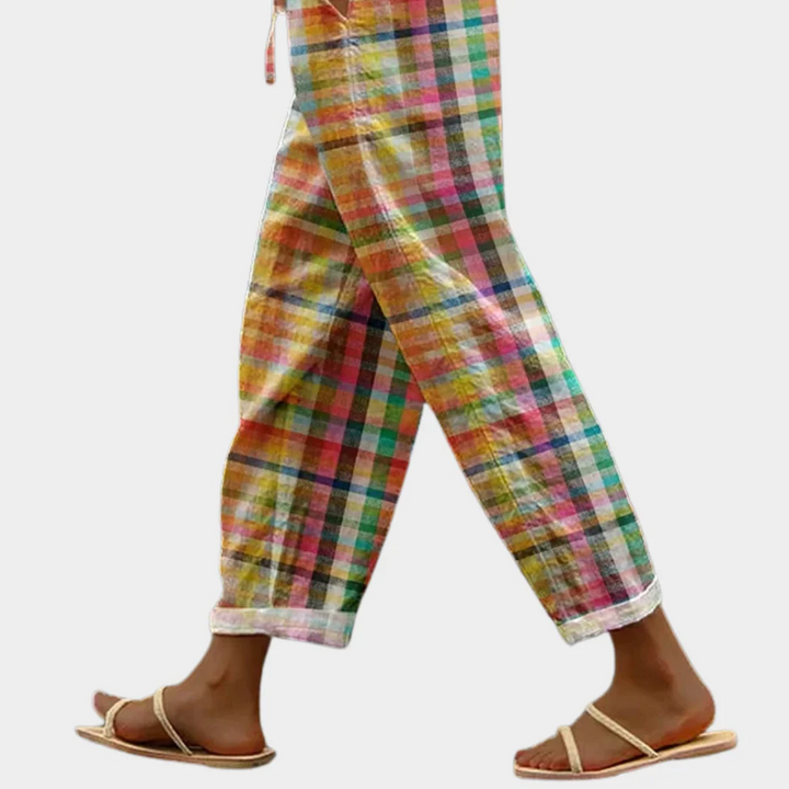 MIRA | COMFORTABLE CHECKERED PANTS