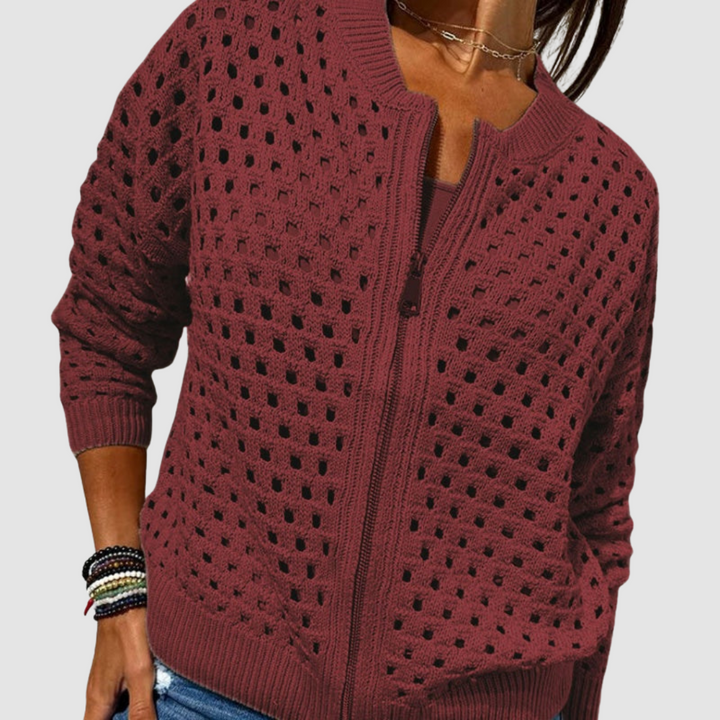 Isla™ Modern Zip-Up Cardigan