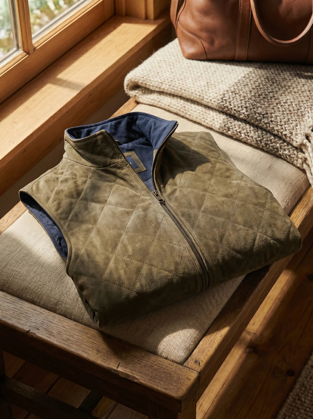 Halbrook | Quilted Suede Vest