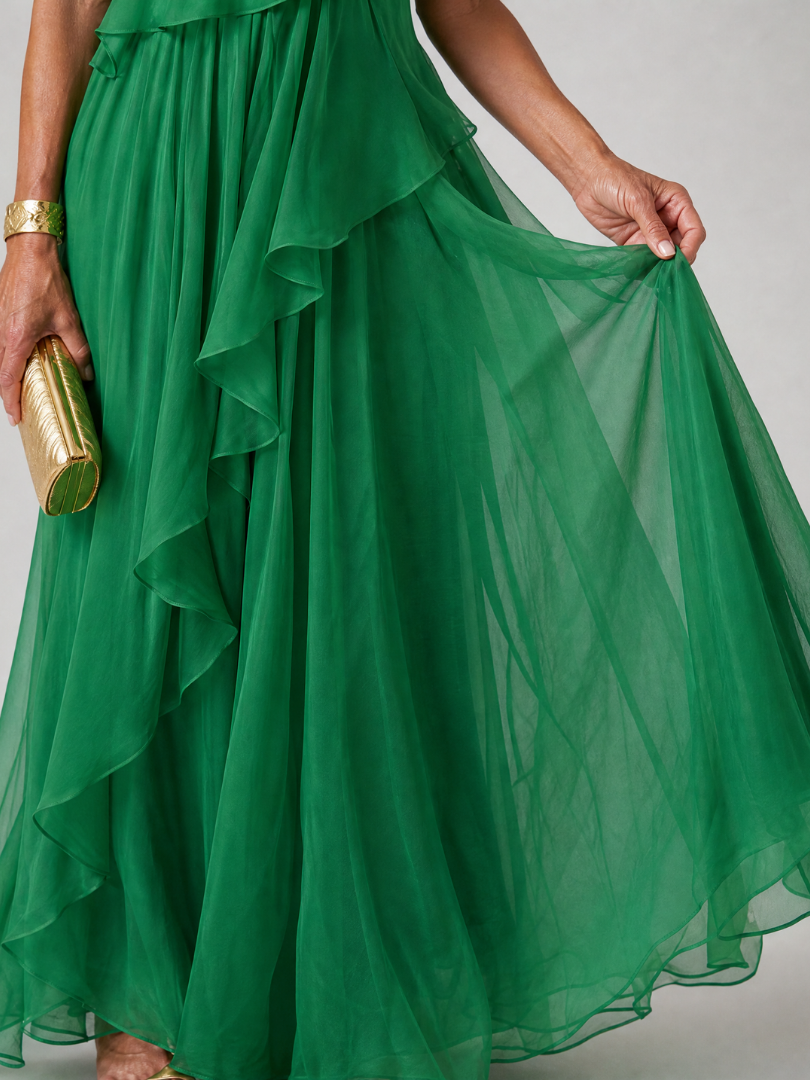 Adriana | Ruffled Maxi Dress – Graceful Style for Special Moments