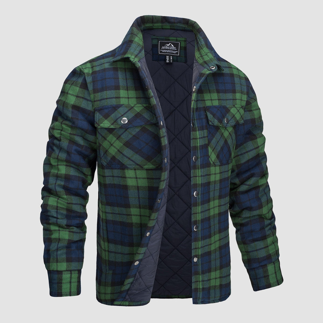 ENZO | VERSATILE DESIGN CHECKERED BOMBER JACKET