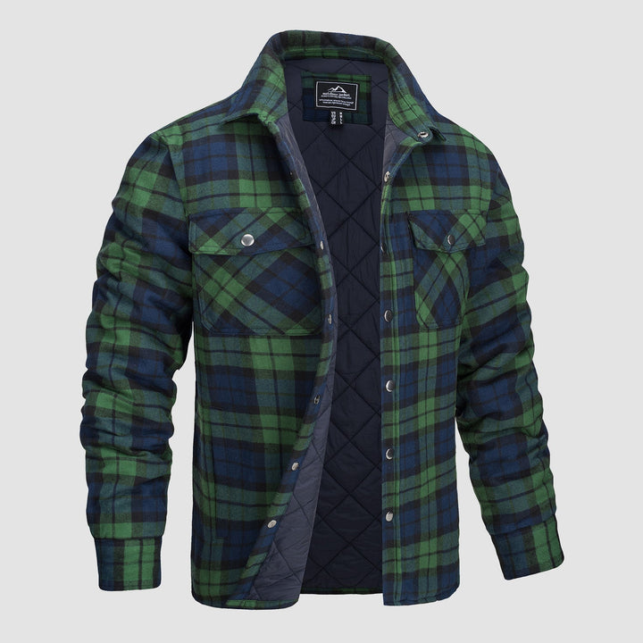 ENZO | VERSATILE DESIGN CHECKERED BOMBER JACKET