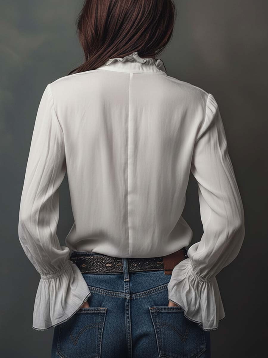 Janet | Flounce Cuff Blouse