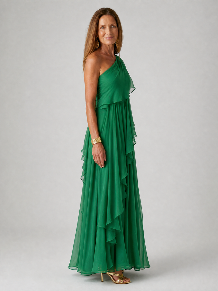 Adriana | Ruffled Maxi Dress – Graceful Style for Special Moments