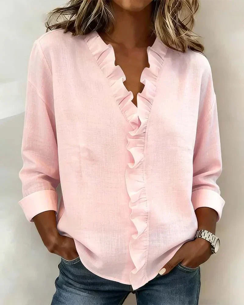 Isabella | The GraceLine Ruffle Blouse