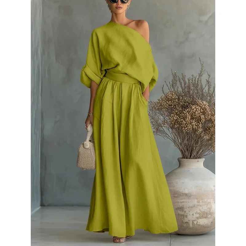 Sienna | Chic Off-Shoulder Lounge Set – Relaxed Style for Everyday Confidence