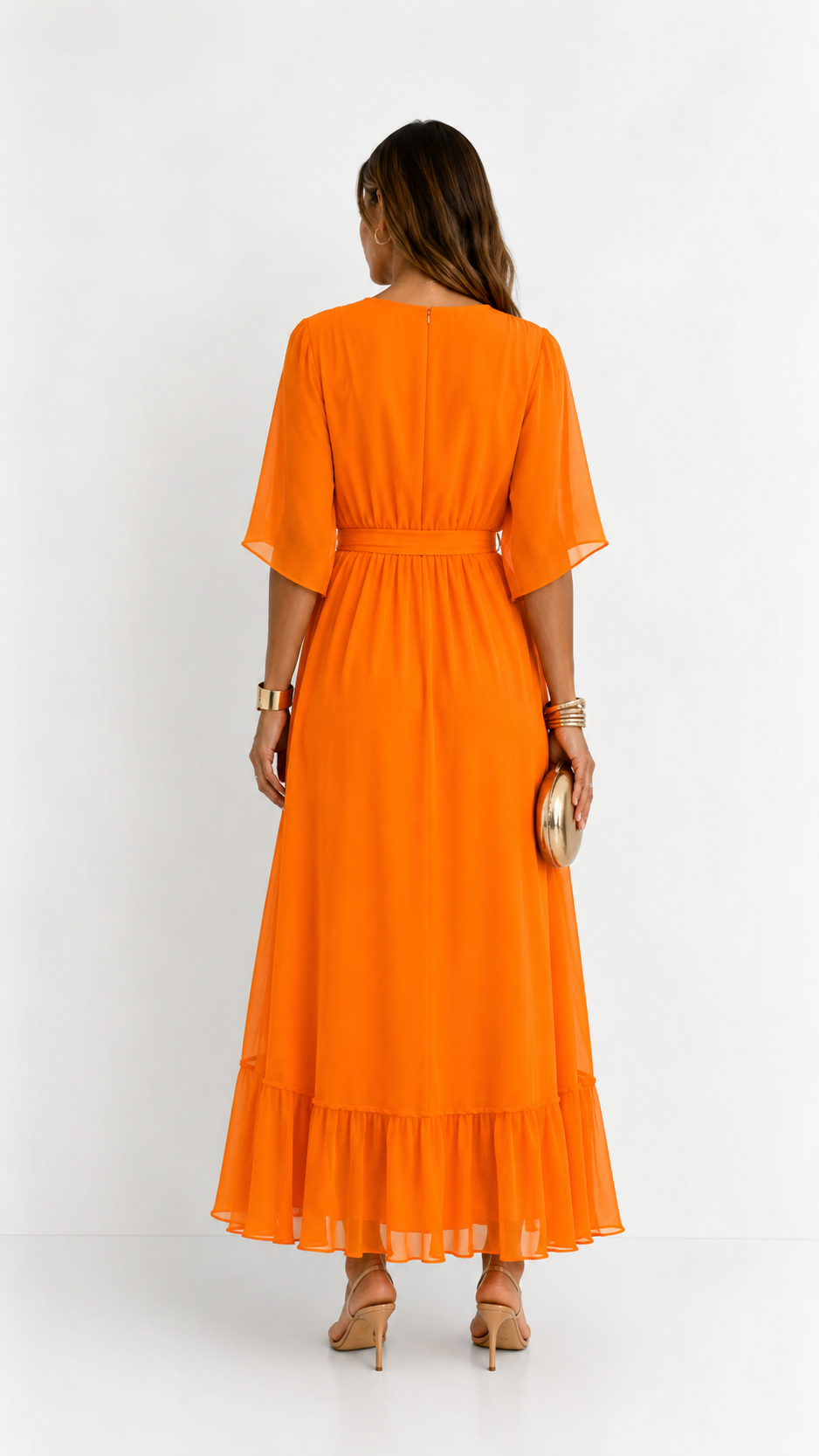 Isabelle™ | Graceful Chiffon Wrap Maxi Dress