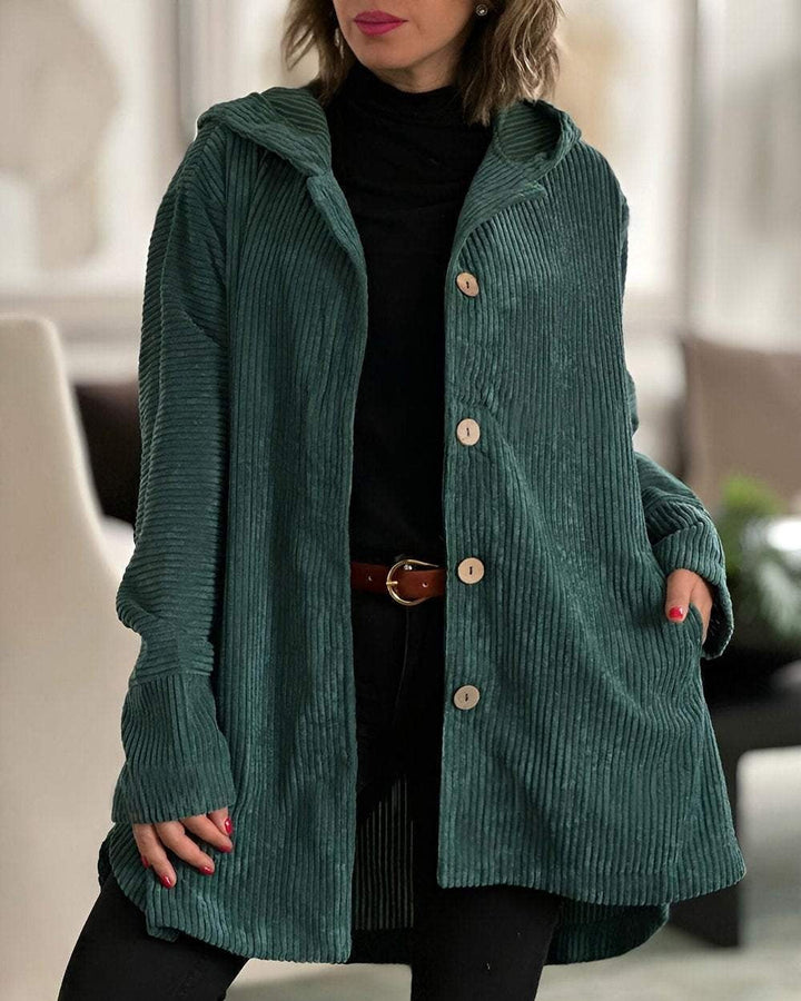 Frost Edit | Cozy Corduroy Hooded Jacket