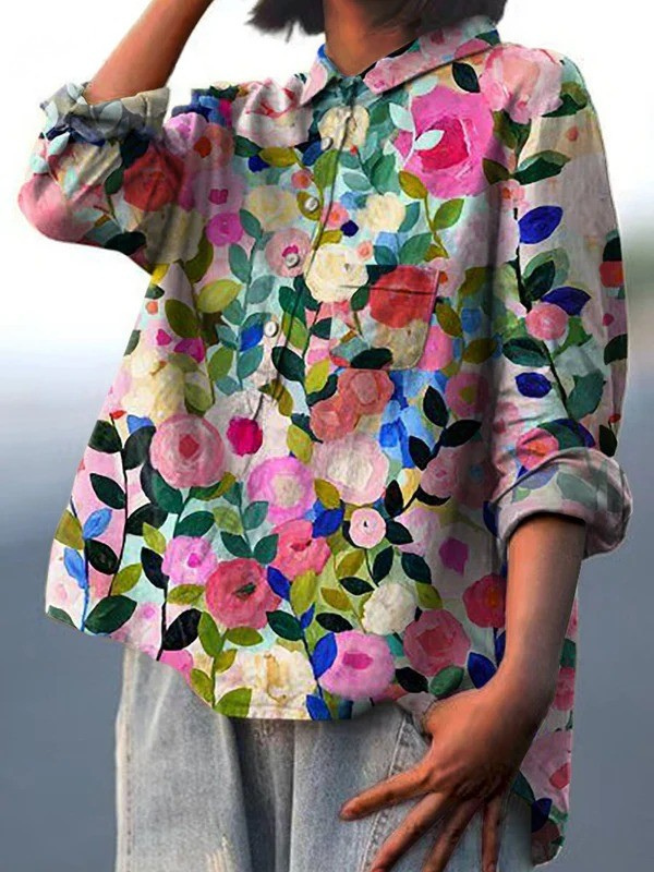 Leah | Colourful Spring Floral Garden Printed Women&