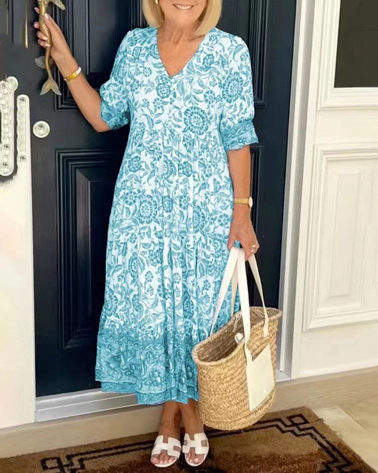 Gabrielle | Graceful V-Neck Floral