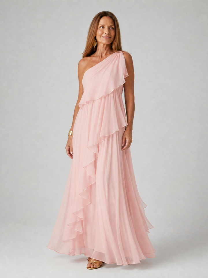 Adriana | Ruffled Maxi Dress – Graceful Style for Special Moments