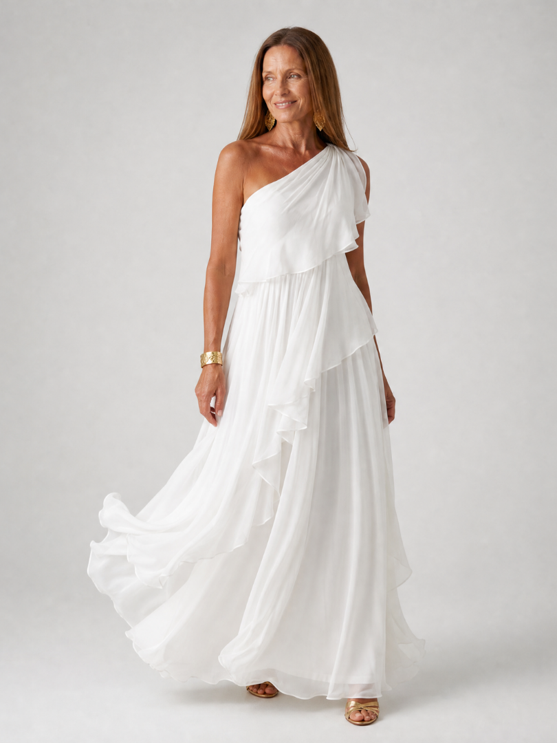 Adriana | Ruffled Maxi Dress – Graceful Style for Special Moments
