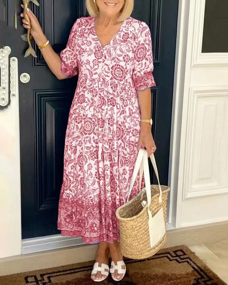 Gabrielle | Graceful V-Neck Floral