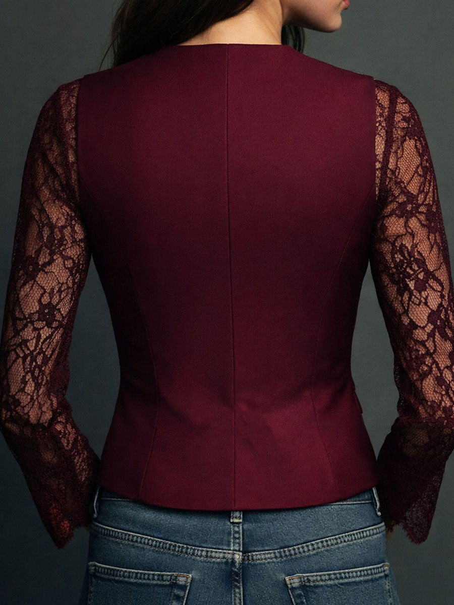 Karen | Black Lace Blazer