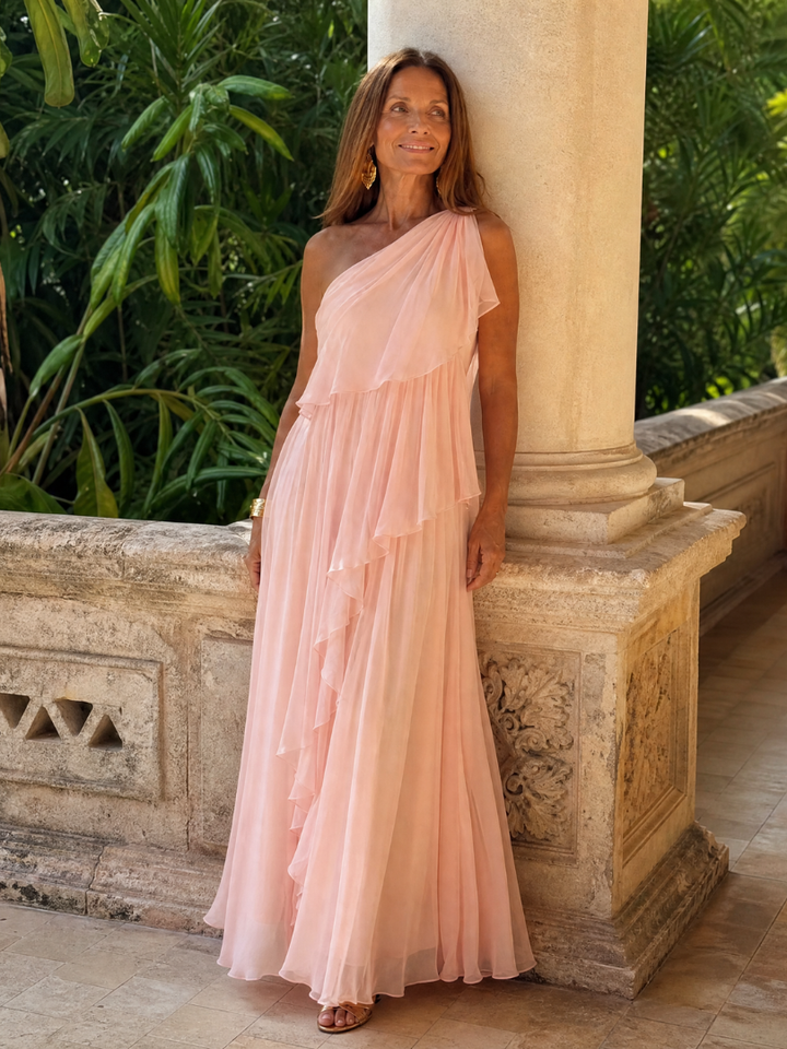 Adriana | Ruffled Maxi Dress – Graceful Style for Special Moments