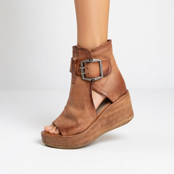 Aurelia™ | Chic Open-Toe Wedge Booties