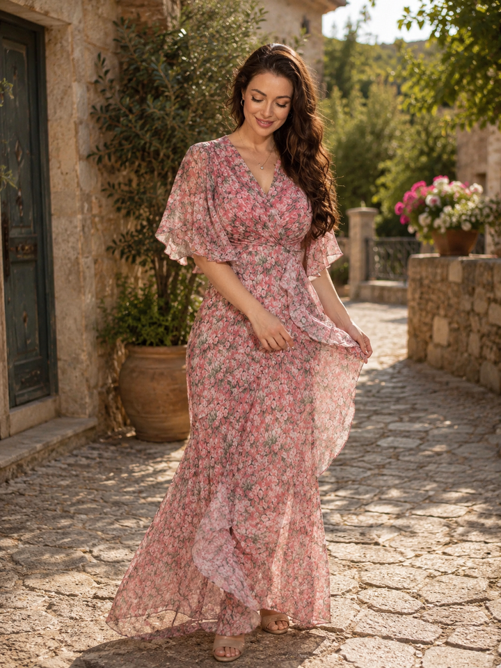 Rosalie | Floral Wrap Maxi Dress – Effortless Romance for Every Occasion