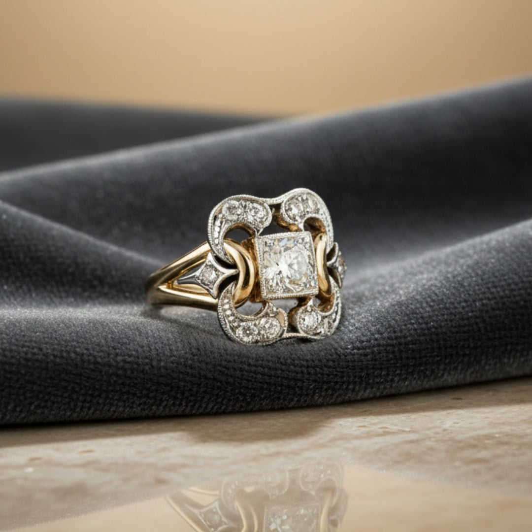 Vintage Sparkle Statement Ring