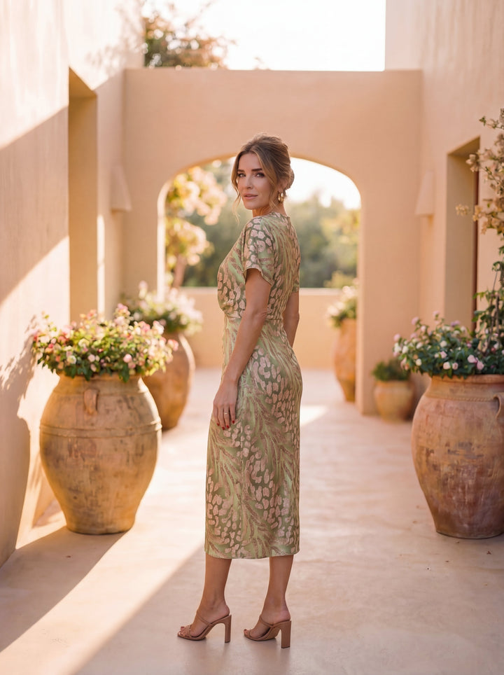 Aurelia™ Elegant Wrap Midi Dress