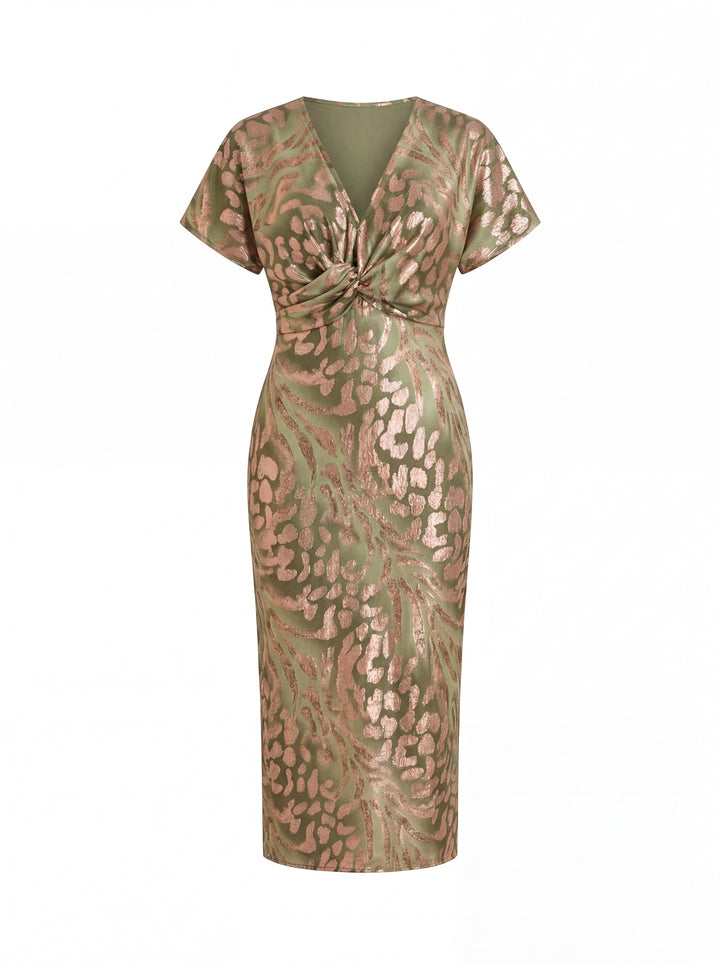 Aurelia™ Elegant Wrap Midi Dress