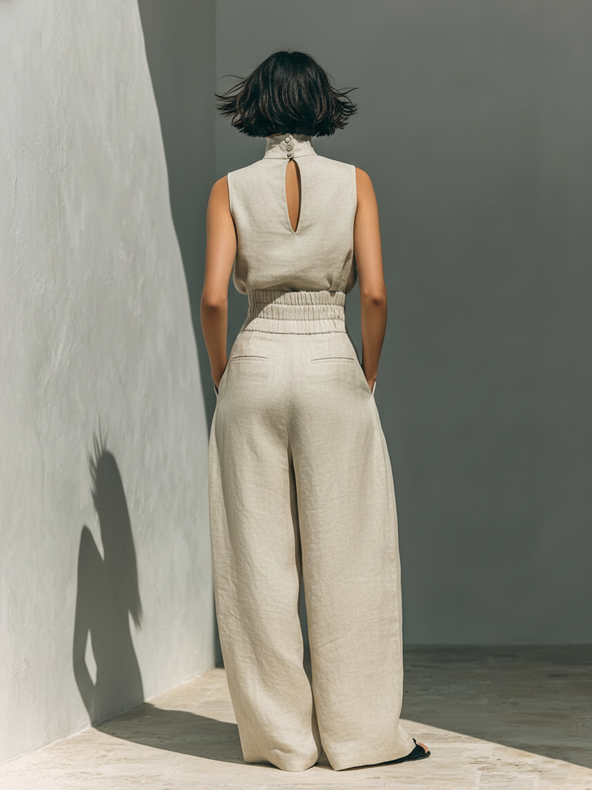 Noelle™ | Sleeveless Wide-Leg Two-Piece Set
