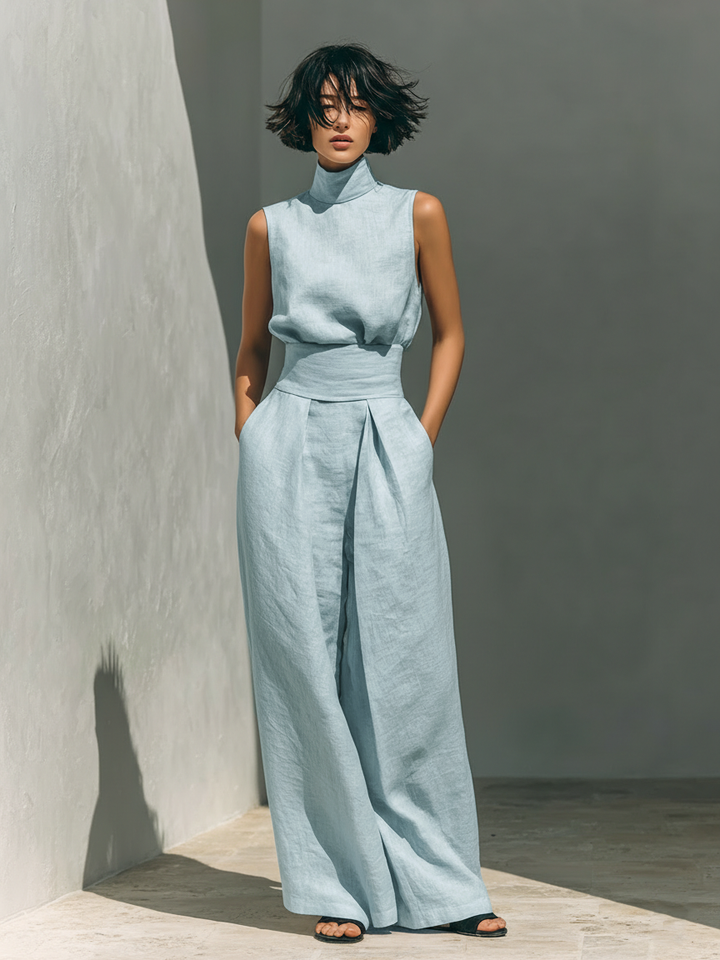 Noelle™ | Sleeveless Wide-Leg Two-Piece Set