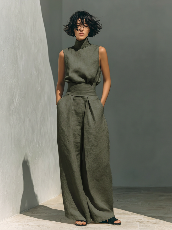 Noelle™ | Sleeveless Wide-Leg Two-Piece Set
