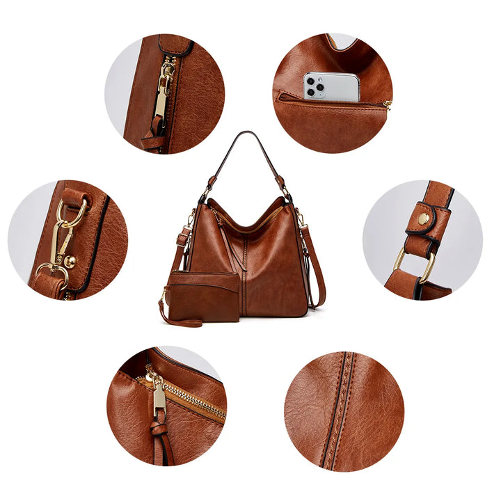 Chicago | Luxury 3-Piece Hobo Bag Set