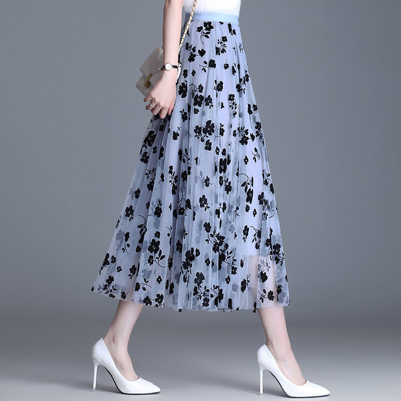 ADELA | SOFT FLORAL MIDI SKIRT