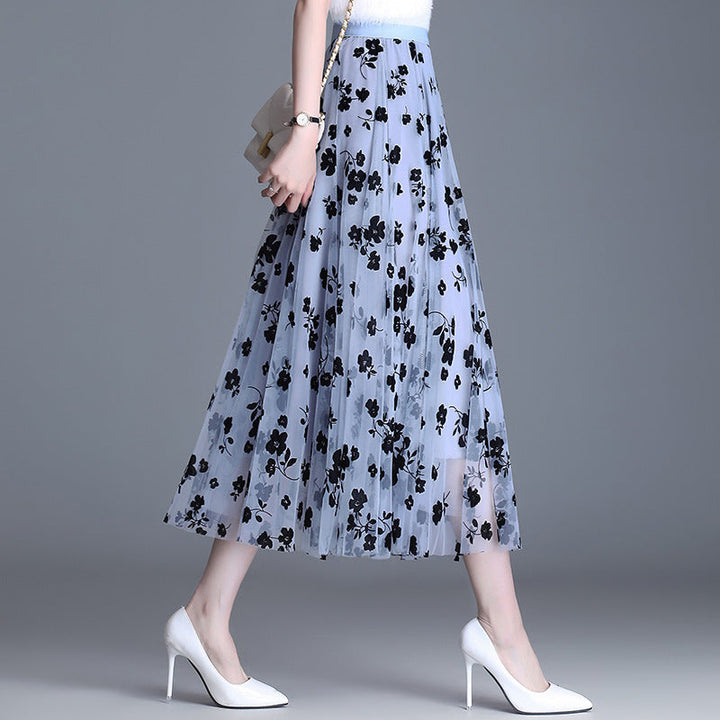 ADELA | SOFT FLORAL MIDI SKIRT