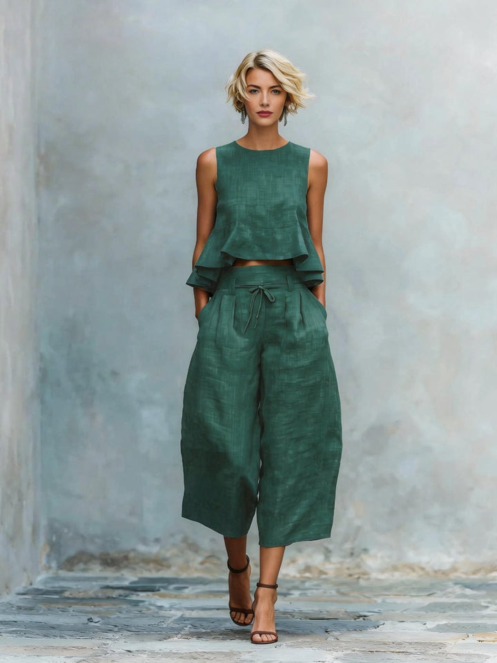 Vivienne™ | Ruffle Hem Two-Piece Set