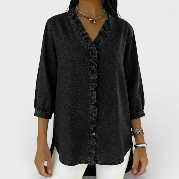 Amara | Elegant Ruffled Detail Blouse