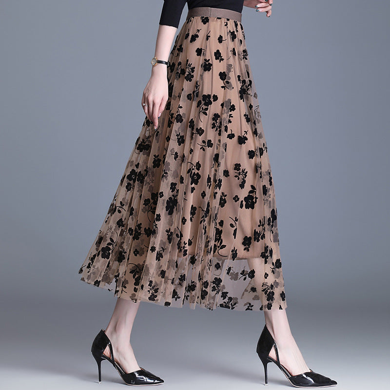 ADELA | SOFT FLORAL MIDI SKIRT