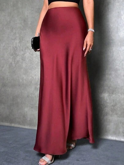 FIONA | GLOSSY HIGH-WAIST SKIRT
