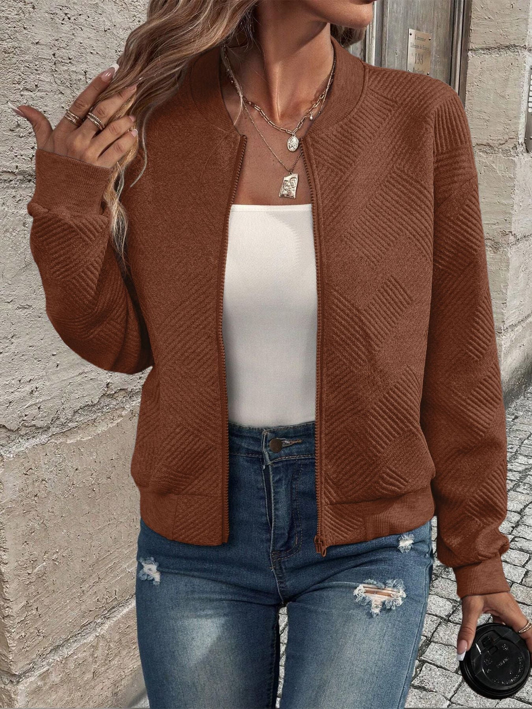 Simple Heat | Stylish Jacket with Zipper