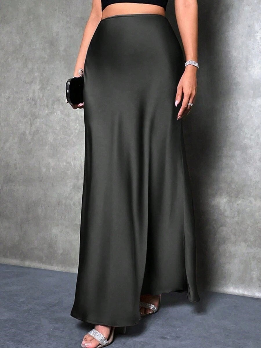 FIONA | GLOSSY HIGH-WAIST SKIRT