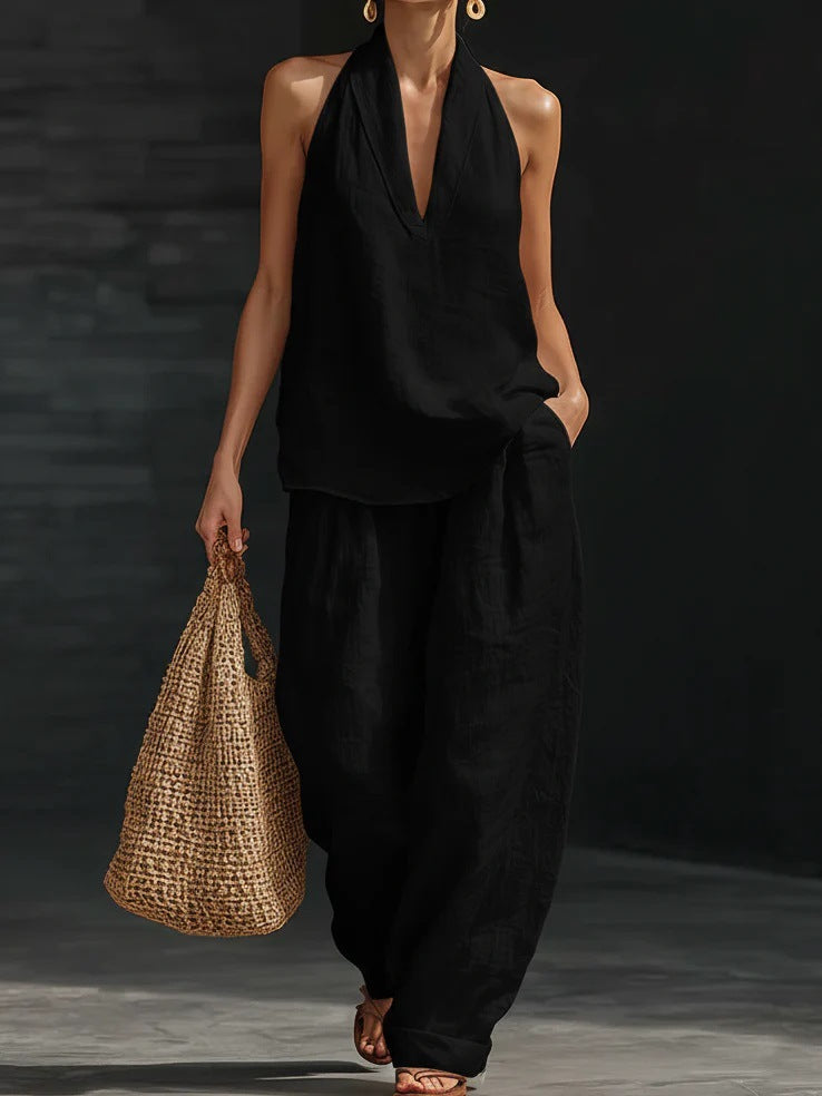 Harper™ | Sleeveless Wide-Leg Two-Piece Set