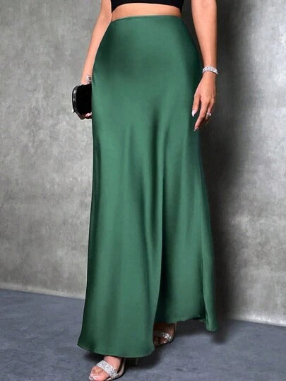 FIONA | GLOSSY HIGH-WAIST SKIRT