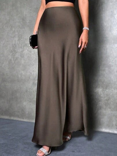 FIONA | GLOSSY HIGH-WAIST SKIRT